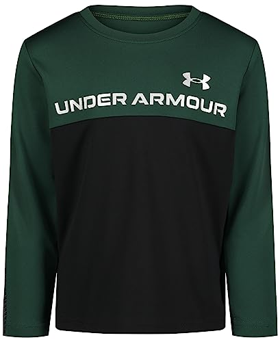 Image of Under Armour Boys' Long Sleeve Logo Graphic T-Shirt, Lightweight & Breathable, Relaxed Fit