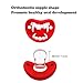 ROBBEAR Funny Baby Pacifier, Cute Mustache Binkies, Fake Big Teeth Binky Bucktooth Halloween Pacifiers for Babies 0-36 Months, Silicone Nipple Baby Binkies, BPA-Free, Gift for Infants