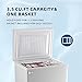 Chest Freezer 3.5 Cu.Ft Small Deep Freezer Top Door Mini Freezer with Removable Basket, Low Noise, 7 Adjustable Temperature and Energy Saving Perfect for Home Garage Basement Dorm or Apartment