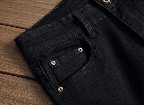 Aititia Men's Ripped Regular Fit Jeans (36, 2023 Black) #TOP3
