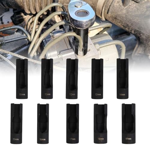 Frtcaty 10-Piece Professional Flare Nut Socket Set - 1/2