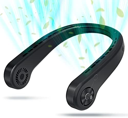 UseeShine Portable Neck Fan, bladeless neck fan,for Indoor Outdoor Travelling,USB Rechargeable Personal Fan, Rechargeable, Headphone Design,3 Speeds Operated Adjustable,neck fans for women