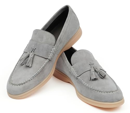Santimon Men's Suede Tassel Loafers, Slip-On Moccasins with Cushioned Sole – Comfort Business Casual & Stylish Footwear for Wedding Travel, and Everyday4