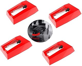 Record Player Needles 4 Pack, Suewio Turntable Diamond Replacement Stylus Needles for Vinyl
