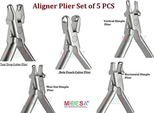 Miniatura 3 de Medesy Alicate de ortodoncia transparente para alineador, alicates térmicos (alicates verticales, alicates perforadores de agujeros, mini alicates