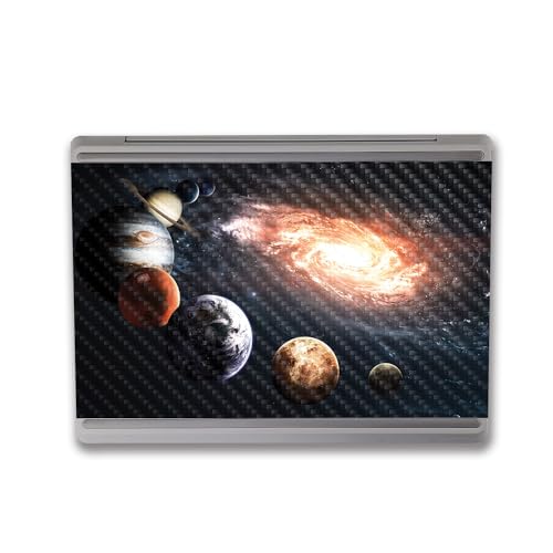 Image of MightySkins Carbon Fiber Skin Compatible with Microsoft Surface Laptop Go 3 (2023) Full Wrap Kit - Solar Galaxy | Protective, Durable Textured Carbon Fiber Finish | Made in The USA