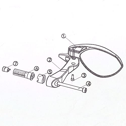 Espejos de moto para eliminar vibraciones en manillar de 22mm compatible con Yamaha MT y FZ 3