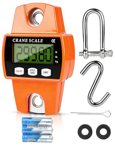 Báscula colgante digital, 300 kg, báscula de carga precisa, báscula colgante, báscula electrónica para peces, 50 g, báscula portátil para caza, báscula dinamométrica