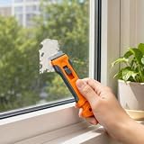 Retractable Razor Blade Scraper Tool with 5 Metal Blades, Heavy Duty Cleaning Scraper for Windows, Oven Door, Paint, Adhesive, Sticker Remover, Household Cleaner, Paint Scraper