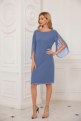 Image of GRACE KARIN Womens Formal Wedding Guest Dress 2026 Chiffon Cocktail Dress Mother of the Bride Dresses Midi Fashion Clothing