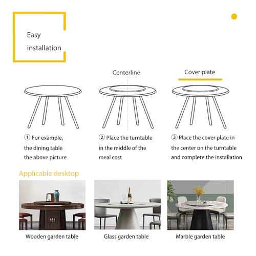VaVaVia Drehtellerlager aus Aluminiumlegierung, Esstisch Drehteller Drehkranz Kugellager Drehbare Drehscheibe Druckkugellager Drehbeschlag 360 Drehbar Schwerlast (2, 40cm/16inch)
