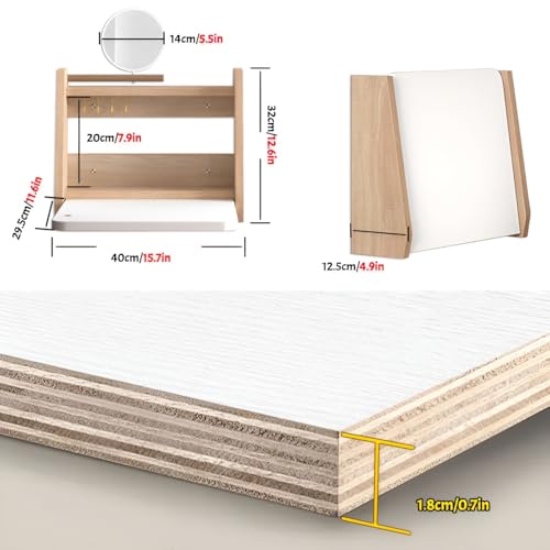 Solution petits espaces avec cette coiffeuse murale compacte