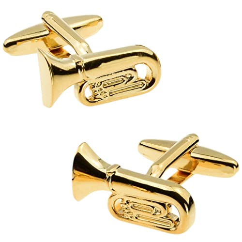 Mancuernillas Gold Tuba miniatura 1