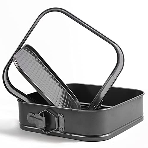 Kiskick Springform Baking Pans Square Cake Mold With Buckle Non-Stick Cake Pans Removable Bottom 4 Sizes 22Cm #TOP4