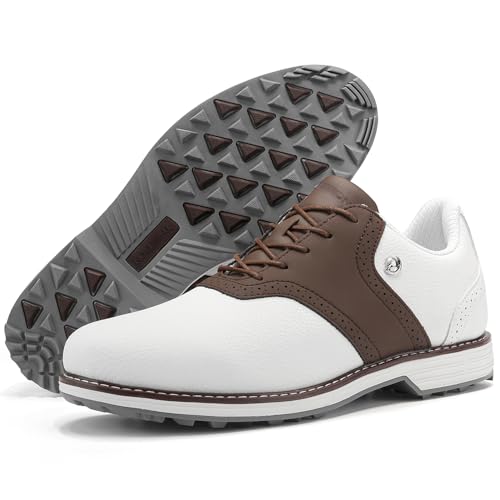 Image of Golf Shoes Men Spikes Classic Golf Footwears Male Walking Sneakers for Golfers Size 7-14