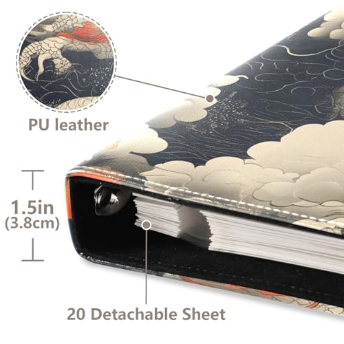 Álbum de Fotos Self Adhesive DIY Scrapbook FLildon Cuero PU 3 Anillos 40 Páginas 8x10 Cielo Nublado Dragón miniatura 4