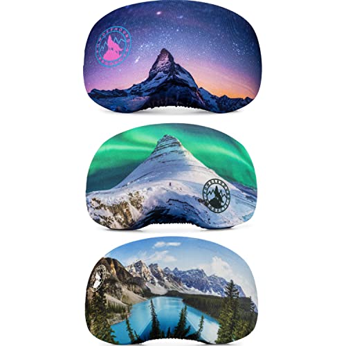 Ski- und Snowboardbrillenhülle - Objektiv-Kratzschutz, Staubschutz für Reisen und Apres (3 Summits) Cover