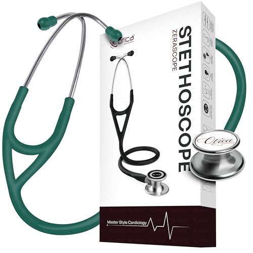 Image of OTICA Classic Dual Head Stainless Steel Stethoscope - Tunable Diaphragm - Premium Acoustics for Doctors, Nurses, Students - Adult & Pediatric Use (Green)