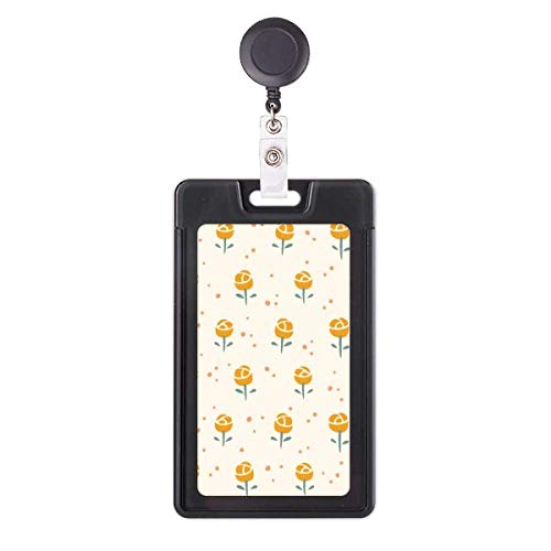 Porte-badge rétractable fleur jaune idéal pour le personnel soignant