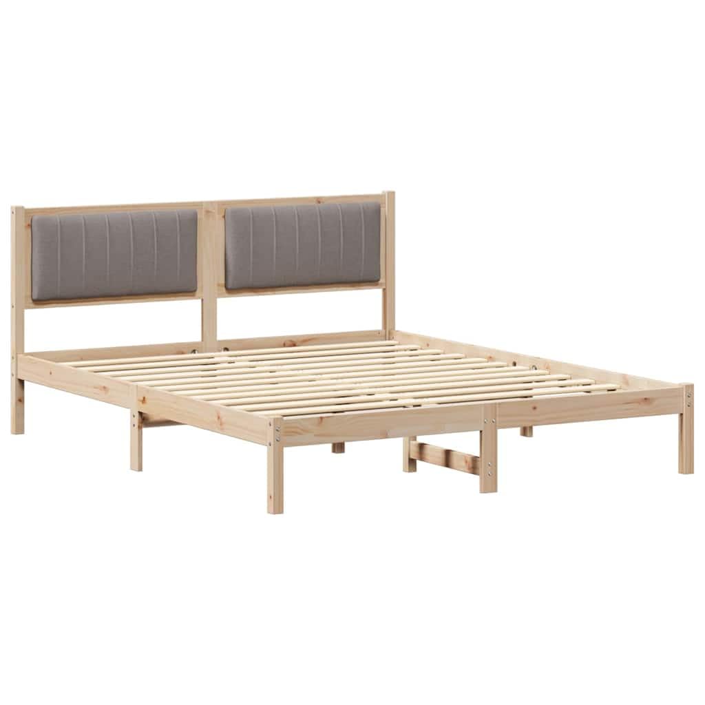 lite drewno sosnowe nowoczesny design 160 x 200 cm brązowy