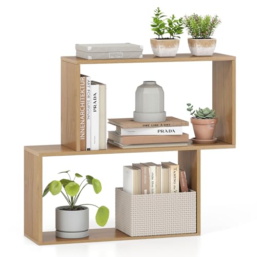 COSTWAY Estantería Geométrica con 2 Cubos