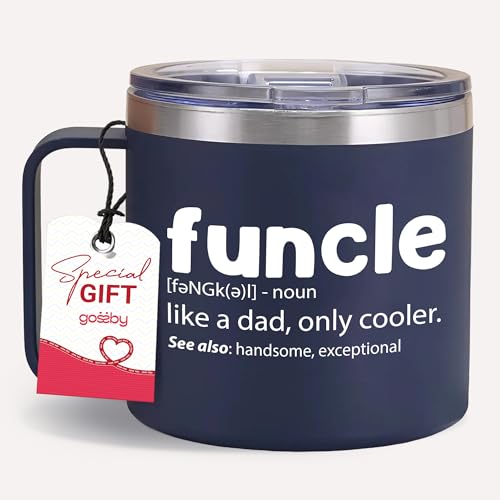 Gossby 14oz FUNCLE Tumbler Mug - Funny Uncle Gift from