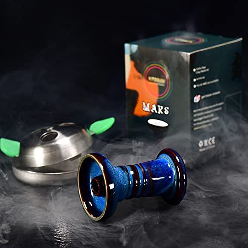 Afoosoo Shisha Kopf Premium Ton Phunnel Shisha Bowl mit Glasur Perfekte Arbeit mit Wärmemanagementsystem und Folien… – Bild 6