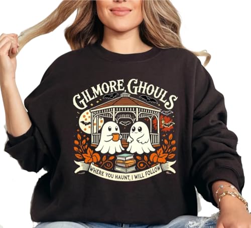 Gilmore Ghouls Sweatshirt Ghost Parody Halloween Hoodie Fall TV Show Fan Shirt Multicolor