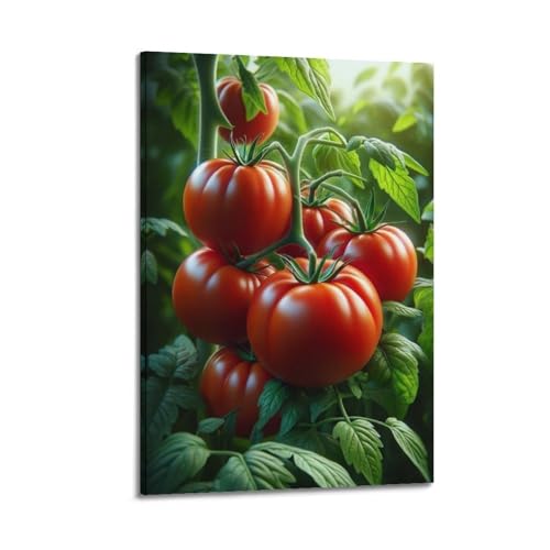 Grande grappe de tomates murale de 50x75 cm pour décoration artistique