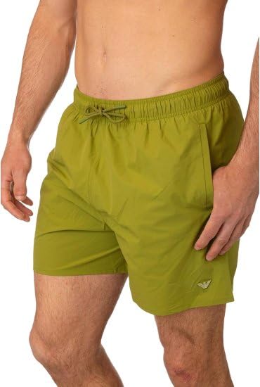 Emporio Armani Herren Mid Boxer Badehose, Guacamole, S 7-9 – Ansicht 3
