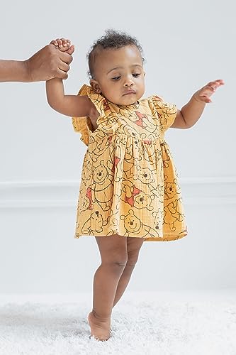 Image of Disney Winnie the Pooh Mickey Mouse Outfit Set Shortall Dress Newborn to Little Kid