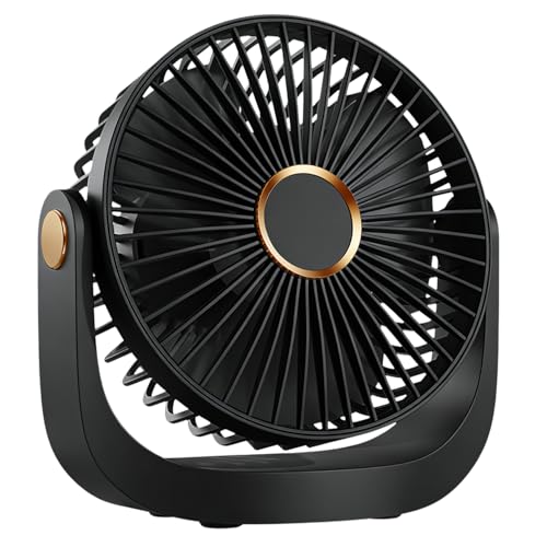 Portable Desk Fan, Rechargeable Table Fan with Night Light USB