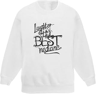 Azeeda 'Laughter Medicine' Kid's Sweatshirt/Jumper (7-8 Years) (KW00029709)