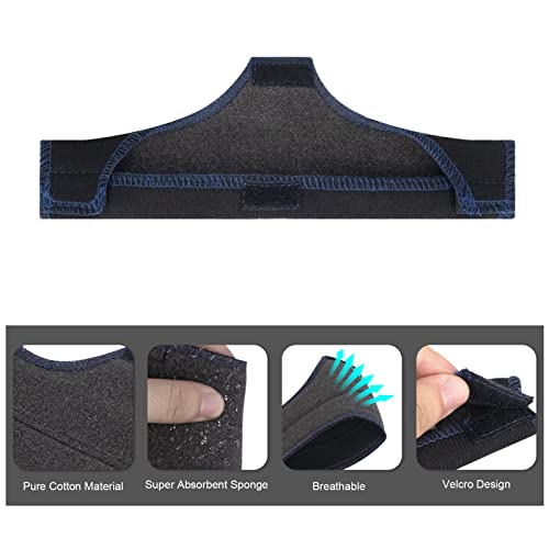 4 Pack Hard Hat Sweatband Washable Helmet Welding Antiperspirant Belt,Belt Hard Hat Liner,Hard Hat Accessories Cotton Helmet Comforter Pad (Black) #TOP1