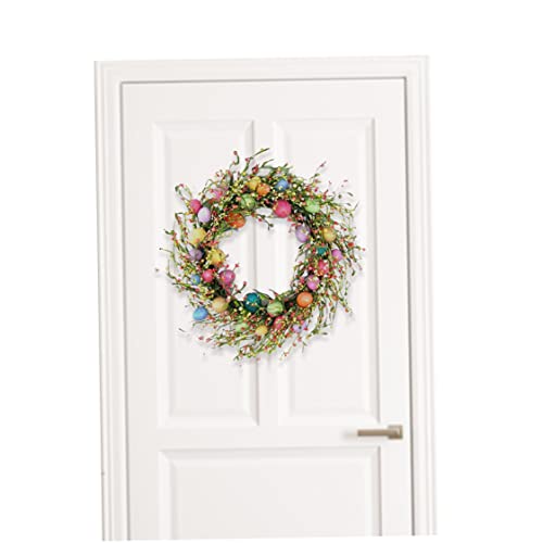 Couronne de Pâques colorée pour porte sans entretien - 3