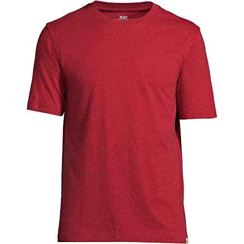 Lands' End Mens Bs Super Tee Ss Crew Deep Mineral Red Heather Regular X-Large #TOP13