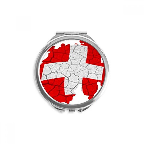Miroir rond de maquillage suisse de haute précision motif portable chic