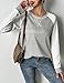 Zeagoo Long Sleeve Shirts for Women Fall Fashion 2024 Dressy Casual Blouses Trendy Pleated Tunic Tops for Leggings Basic Tops Light Grey S
