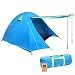 WEANAS Professional Backpacking Tent 2 3 4 Person 3 Season Weatherproof Double Layer Large Space Aluminum Rod for Outdoor Family Camping Hunting Hiking Adventure Travel (Azure, 3-4 Person)