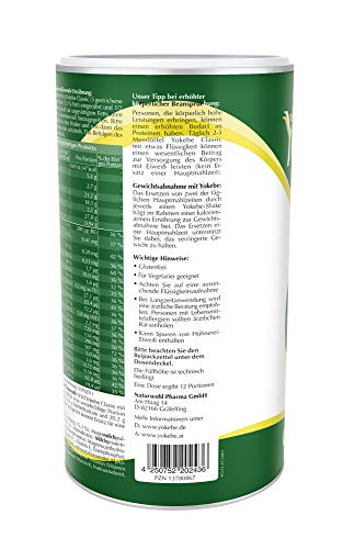 Yokebe Aktivkost Classic Diätshake 480 g für Gewichtsabnahme