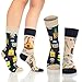 BAMBOOVEN 6 Pack Funny Socks - Men And Women's Colorful Novelty Fashion Socks, Breathable Printed Cotton