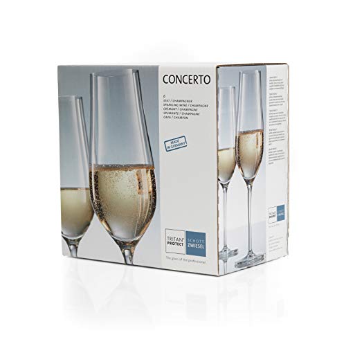 Schott Zwiesel, 118255 Concerto Champagne Flauta, 302 ml, Conjunto de 6, 6 peças, 6 Einheiten