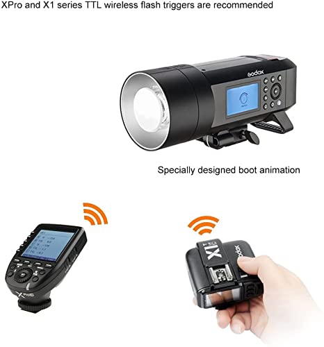 Godox Ad400Pro All-In-One Outdoor Flash Strobe, 400W 2.4G Ttl Portable Speedlite With Rechargeable Battery And Bowens Mount And Godox Mount #TOP3