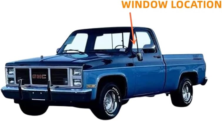 Driver/Left Side Front Vent Window Glass Replacement For Chevrolet Pickup C10 C20 C30 K10 K20 K30 1981-1986/ R-Series , V-Series Pickup 1987-1991/Blazer Kodiak Suburban 1981-1991