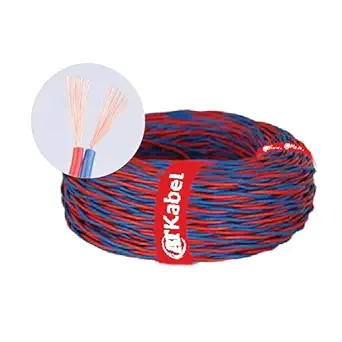 AT Kabel Flexible PVC Wire 40/76 2 Core Electrical Wire, Home Electrical Wire/Cables 90 mtr (Blue/Red)