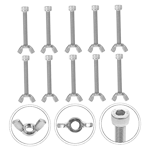 Mobestech 10 Pares De Porca De Fixação Mecânica Parafuso À Mão Kit De Mola Borboleta Kit De Molas De