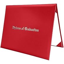 Imprinted Diploma Cover 8.5X11 Graduation Diploma Holder Leatherette Padded Certificate CoversRed