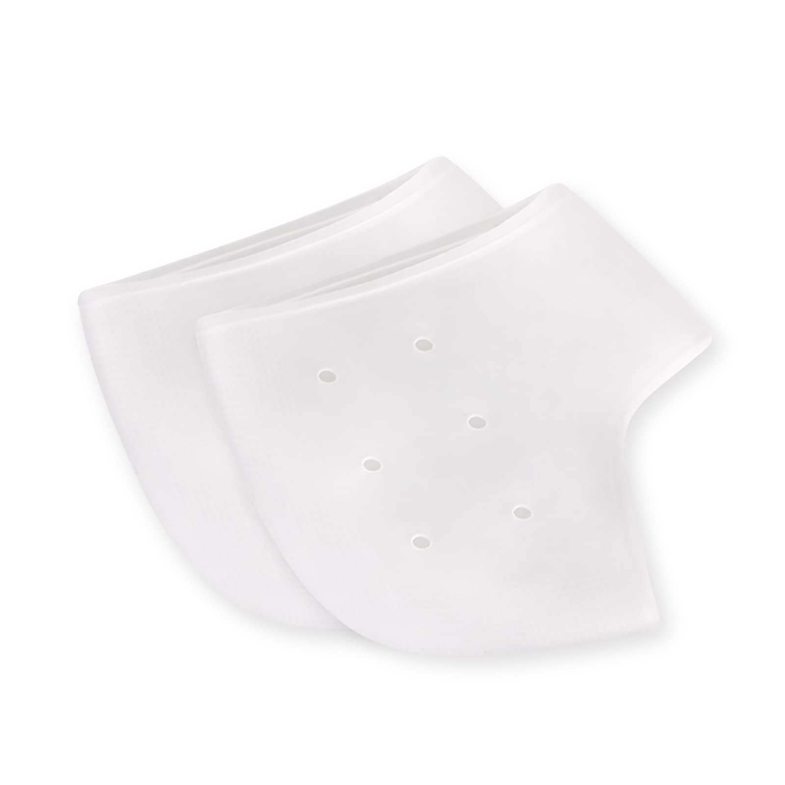 Protectores de talón de silicona, 2 pares, mangas de talón transpirables para fascitis, almohadilla protectora de talón para aliviar la presión del pie, para pies agrietados y piel seca