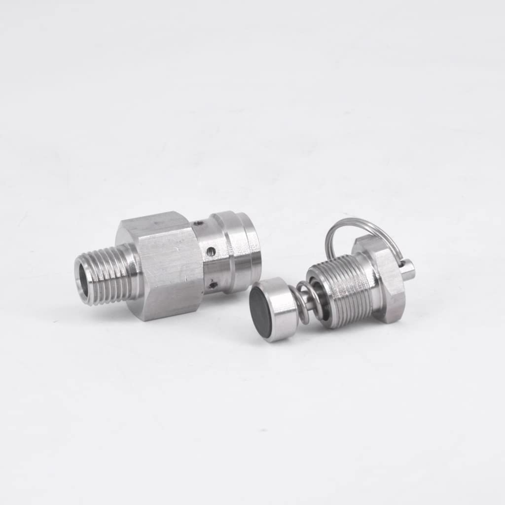 Válvula de Seguridad de Alivio de presión de liberación de Aire Ajustable Sanitaria de 1/4" NPT SUS304, for válvulas de compresor de Cerveza casera(0.1 Mpa)