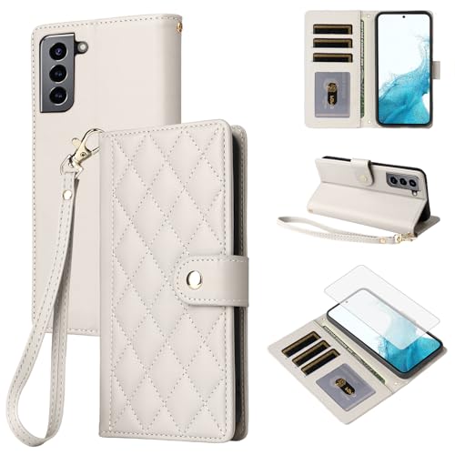 Housse en cuir de luxe Samsung S21+ 5G avec protection écran intégrée